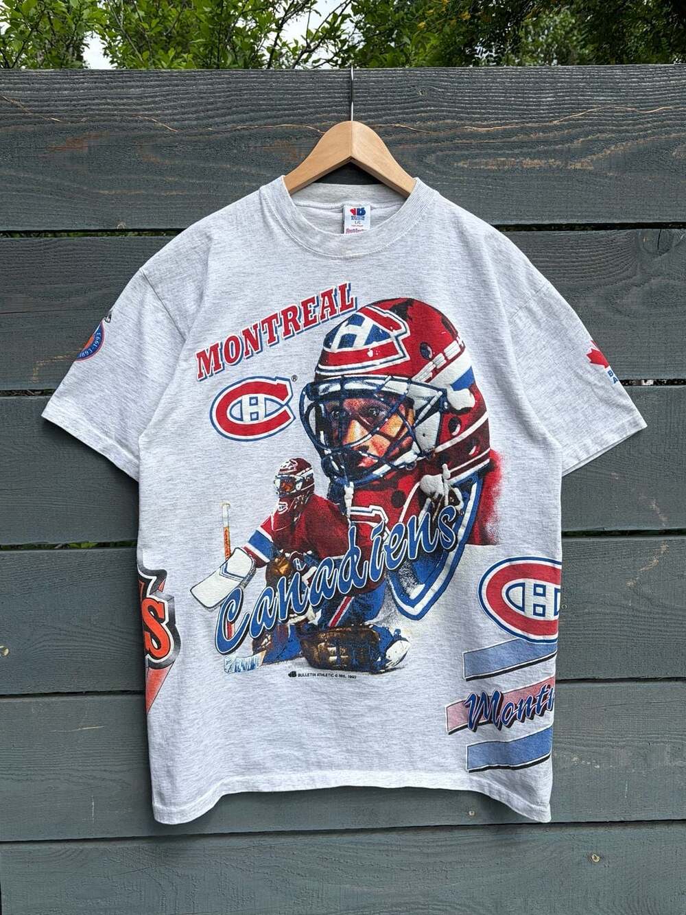 Vintage 1992 Montreal Canadiens NHL Hockey T-Shirt Size Large